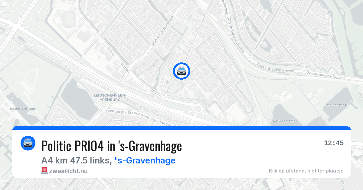 Politie PRIO4 in 's-Gravenhage — 4 apr 2026 | 🚨 Zwaailicht.nu