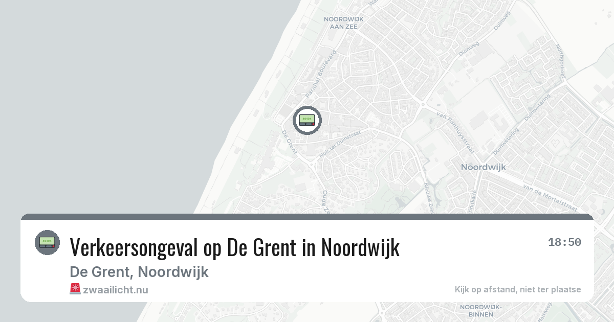 Verkeersongeval op De Grent in Noordwijk — 27 feb 2026