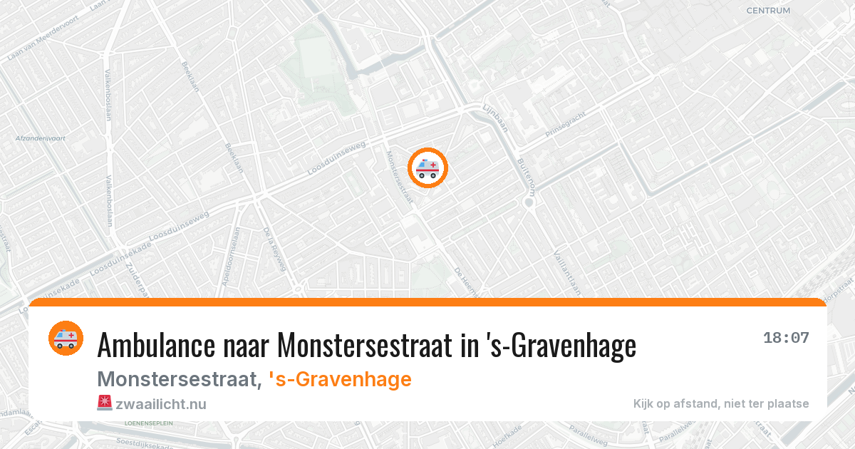 Ambulance naar Monstersestraat in 's-Gravenhage — 25 mrt 2026