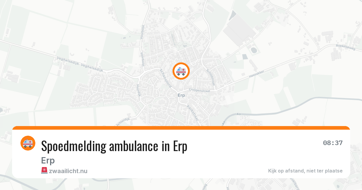 Spoedmelding ambulance in Erp — 21 jul 2026