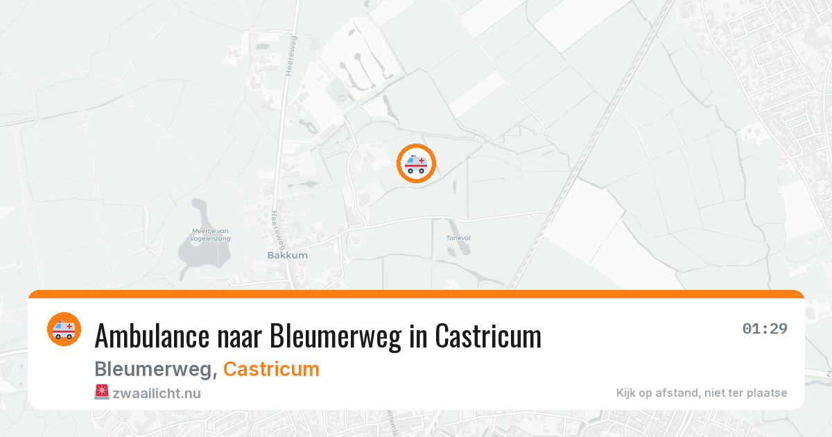 Ambulance naar Bleumerweg in Castricum — 20 jul 2026