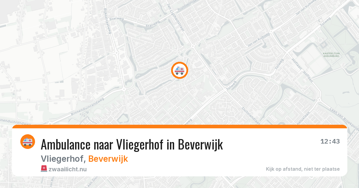Ambulance naar Vliegerhof in Beverwijk — 28 mrt 2026