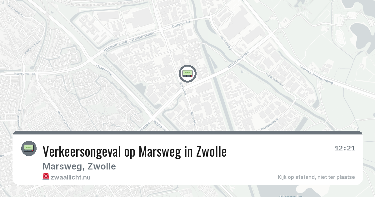 Verkeersongeval op Marsweg in Zwolle — 22 jul 2026