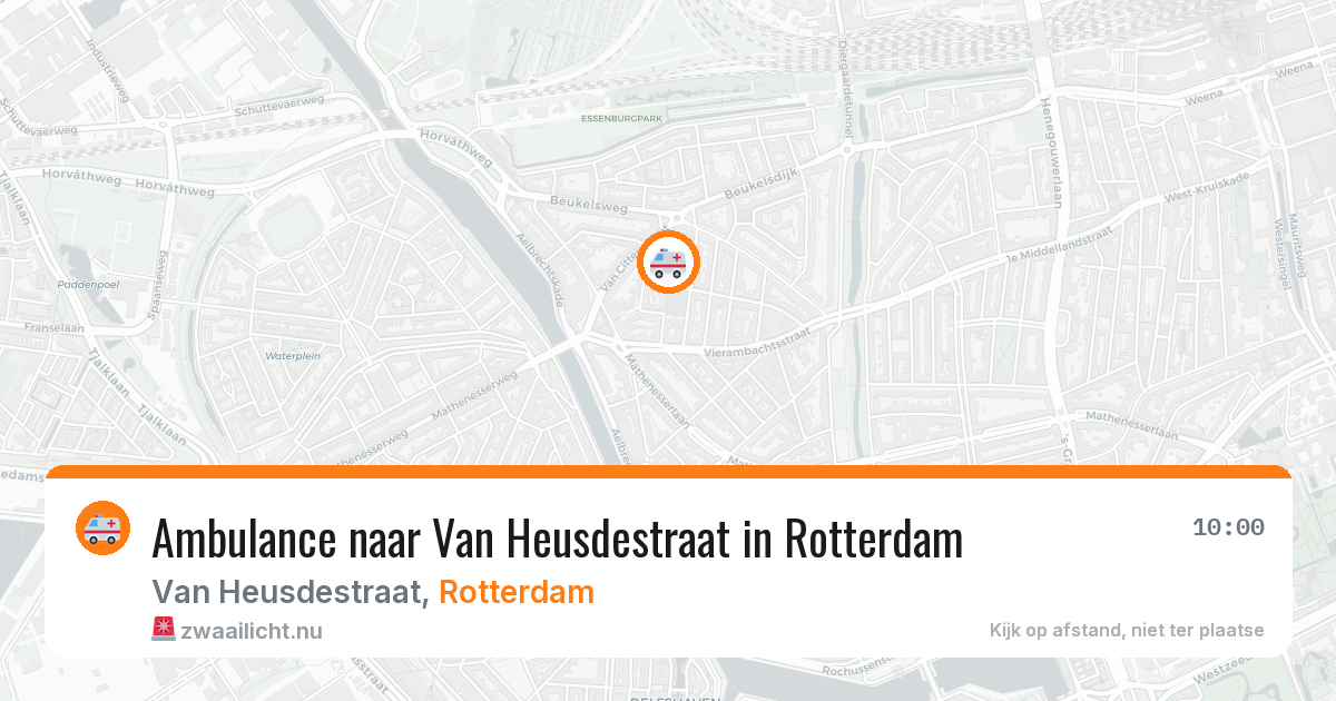 Ambulance naar Van Heusdestraat in Rotterdam — 24 jul 2026