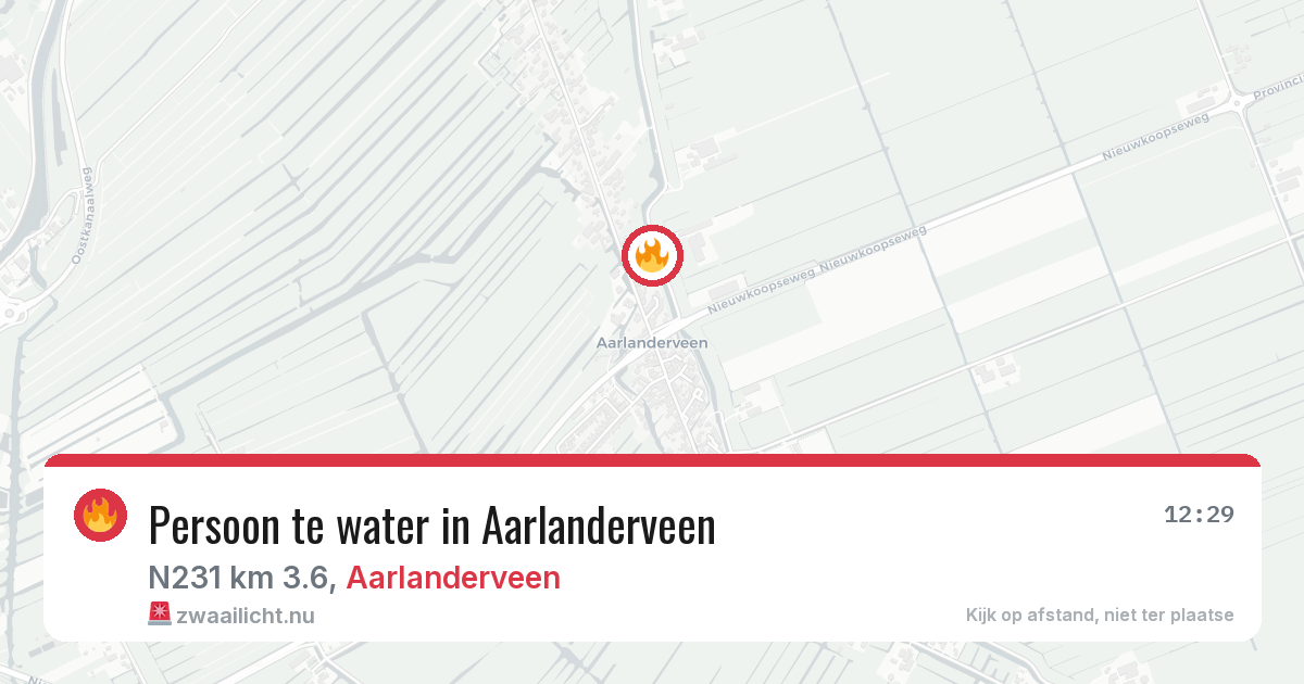 Persoon te water in Aarlanderveen — 17 mrt 2026