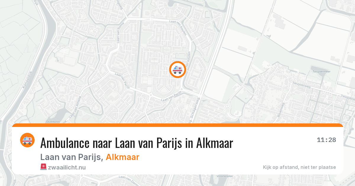 Ambulance naar Laan van Parijs in Alkmaar — 12 jul 2026