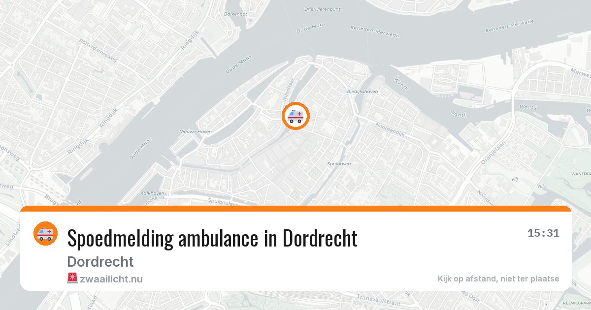 Spoedmelding ambulance in Dordrecht — 2 mei 2026