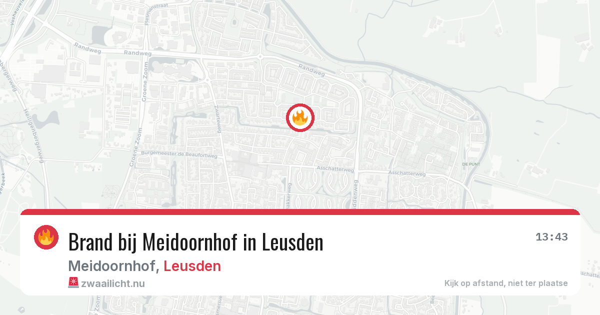 Brand bij Meidoornhof in Leusden — 24 apr 2026