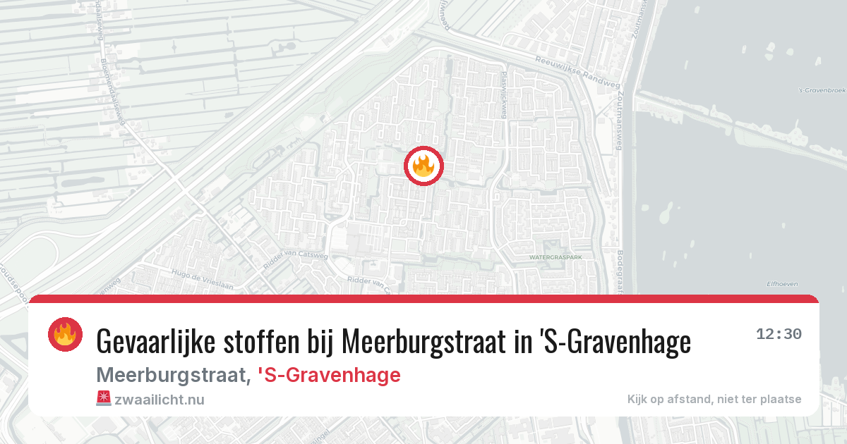 Gevaarlijke stoffen bij Meerburgstraat in 'S-Gravenhage — 18 mrt 2026