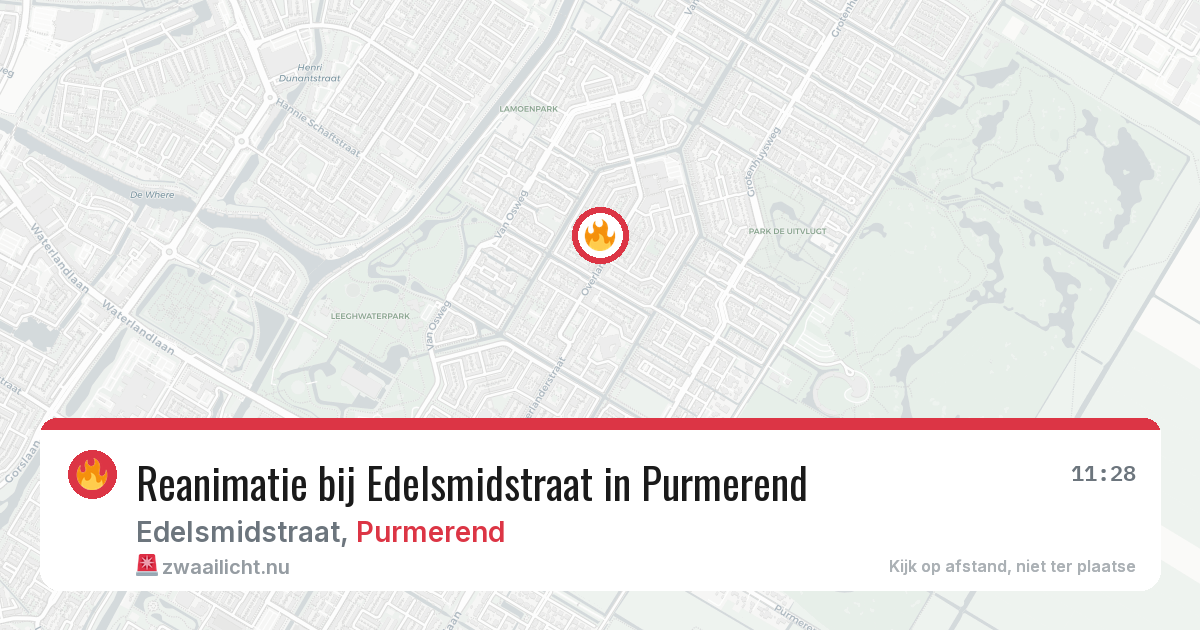Reanimatie bij Edelsmidstraat in Purmerend — 22 jul 2026