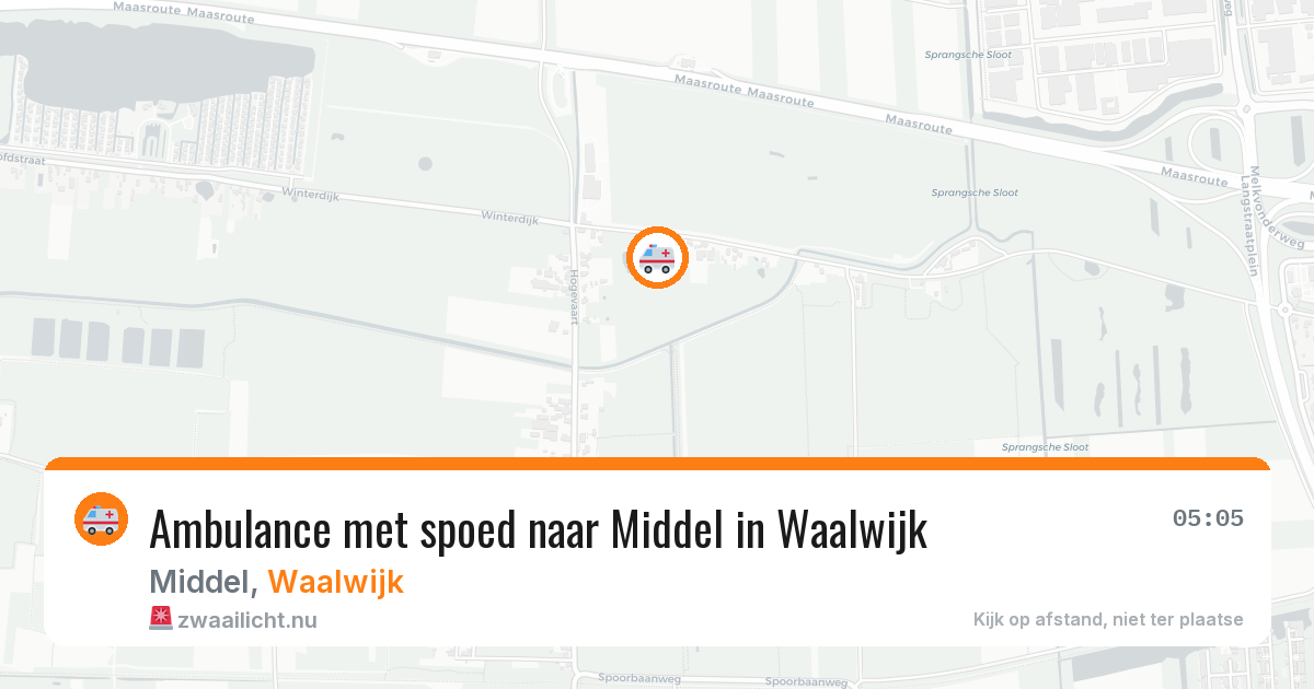 Ambulance met spoed naar Middel in Waalwijk — 5 apr 2026