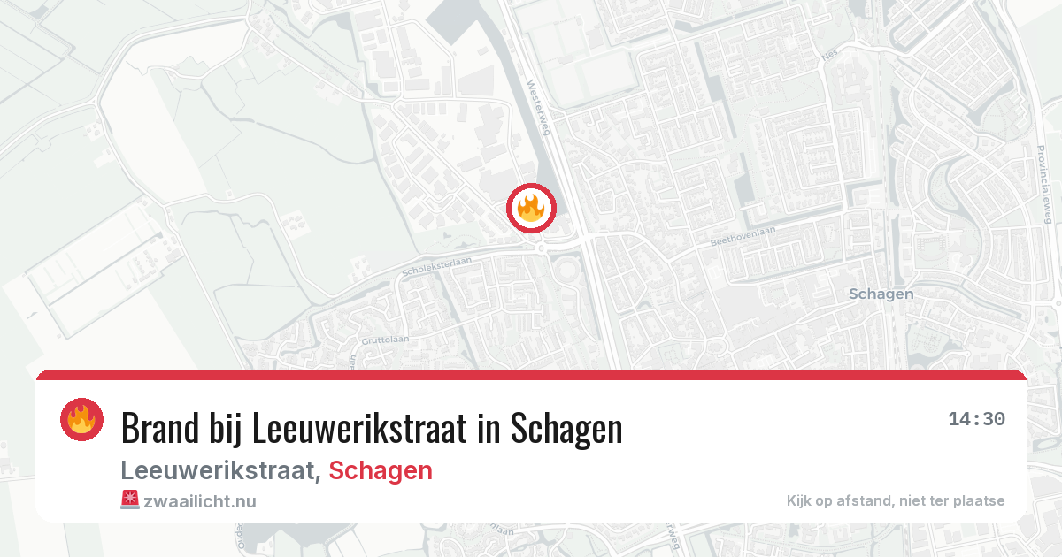 Brand bij Leeuwerikstraat in Schagen — 4 mei 2026