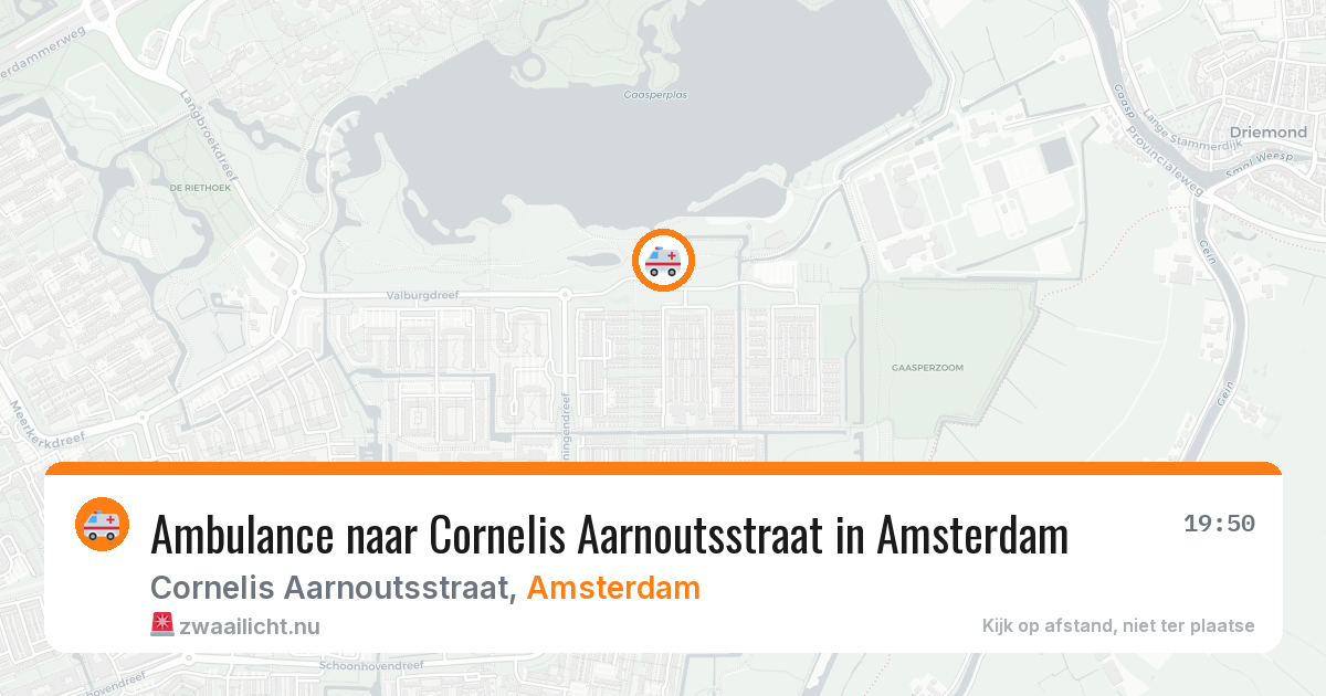 Ambulance naar Cornelis Aarnoutsstraat in Amsterdam — 25 jul 2026