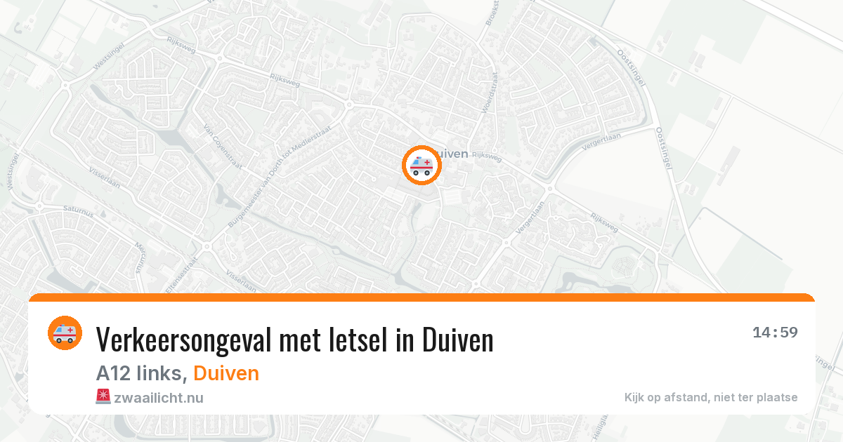 Verkeersongeval met letsel in Duiven — 24 jul 2026