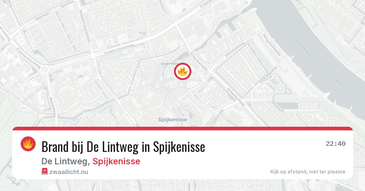 Brand bij De Lintweg in Spijkenisse — 14 jul 2026