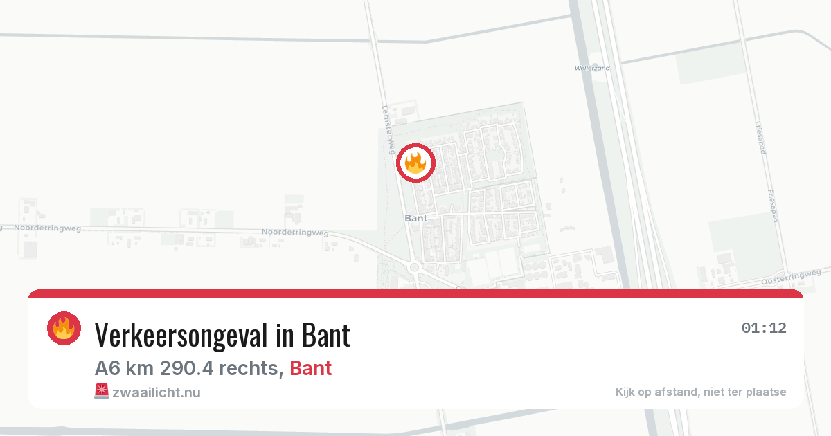 Verkeersongeval in Bant — 6 jul 2026