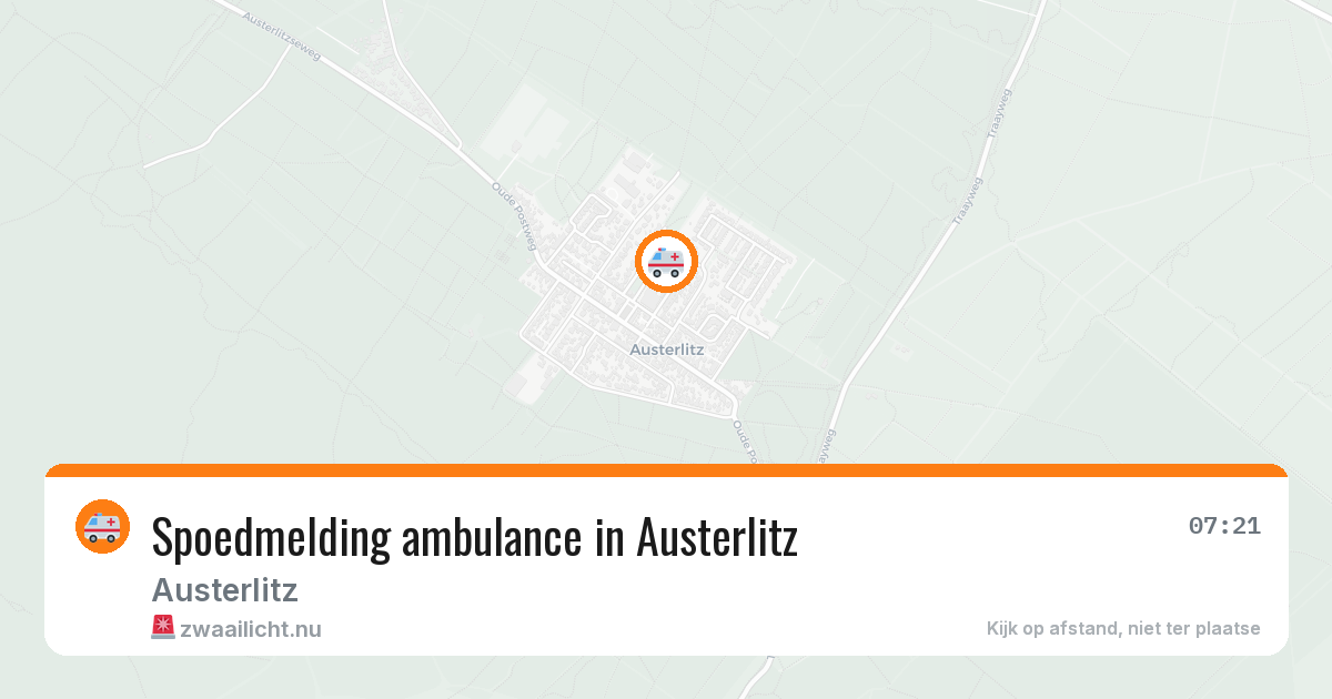 Spoedmelding ambulance in Austerlitz — 3 mei 2026