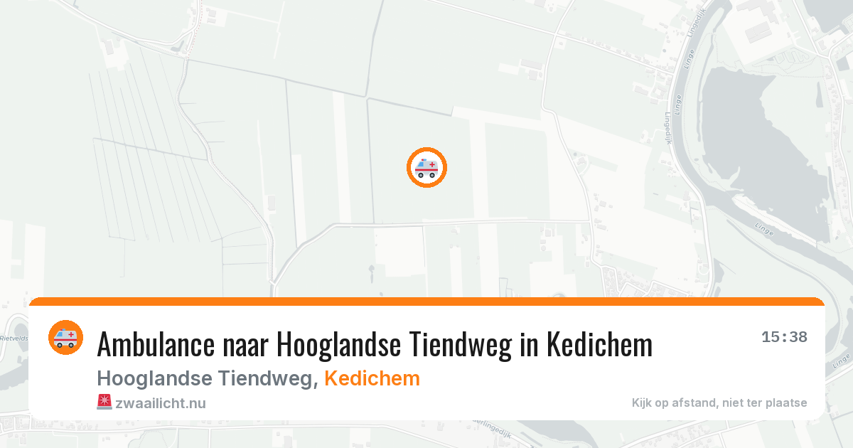 Ambulance naar Hooglandse Tiendweg in Kedichem — 22 mrt 2026
