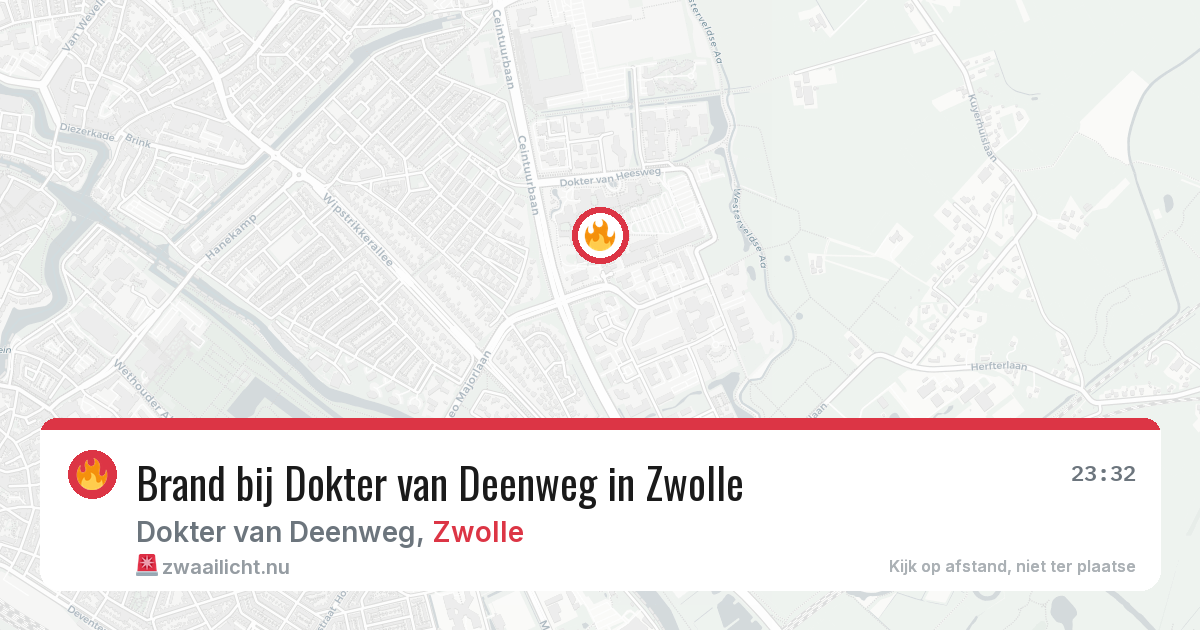 Brand bij Dokter van Deenweg in Zwolle — 10 jul 2026