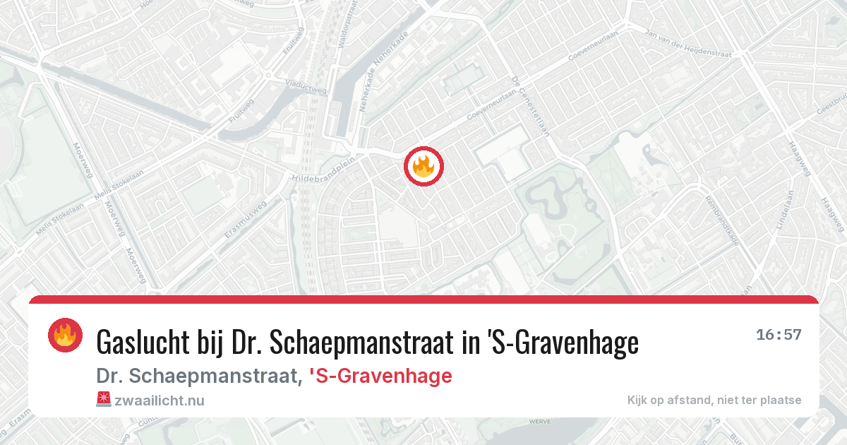Gaslucht bij Dr. Schaepmanstraat in 'S-Gravenhage — 21 jul 2026
