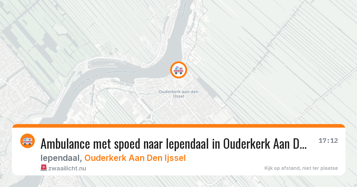 Ambulance met spoed naar Iependaal in Ouderkerk Aan Den Ijssel — 16 jan 2026