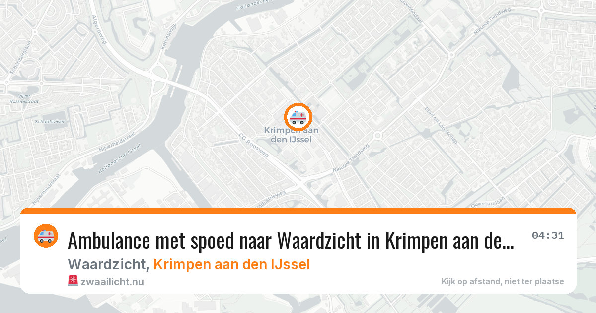 Ambulance met spoed naar Waardzicht in Krimpen aan den IJssel — 1 jun 2026