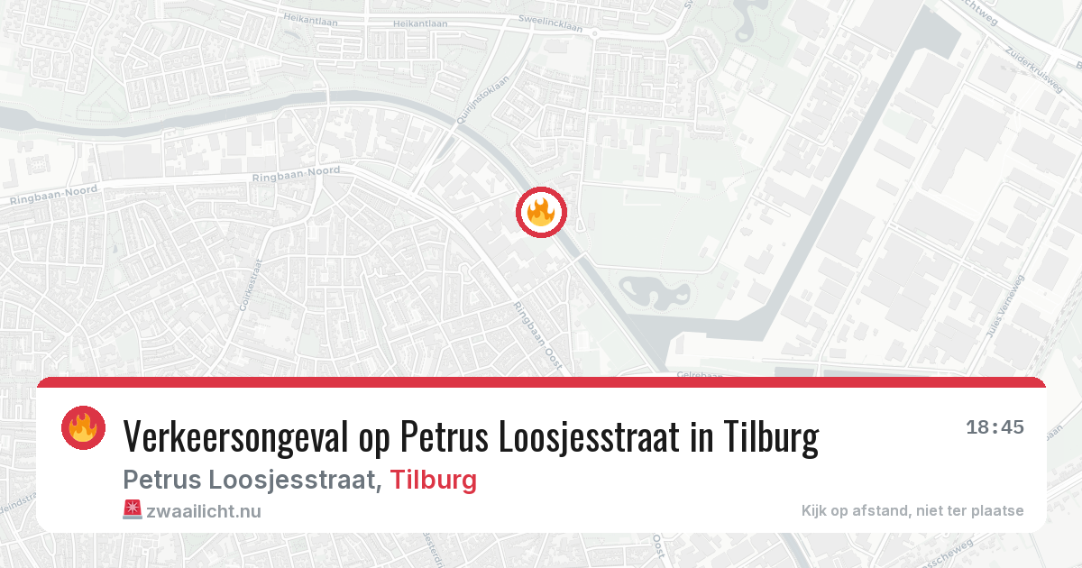 Verkeersongeval op Petrus Loosjesstraat in Tilburg — 13 jul 2026