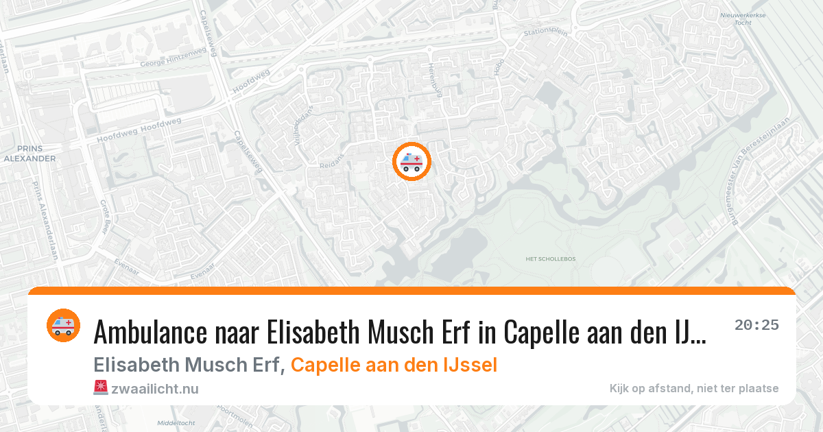 Ambulance naar Elisabeth Musch Erf in Capelle aan den IJssel — 21 mrt 2026
