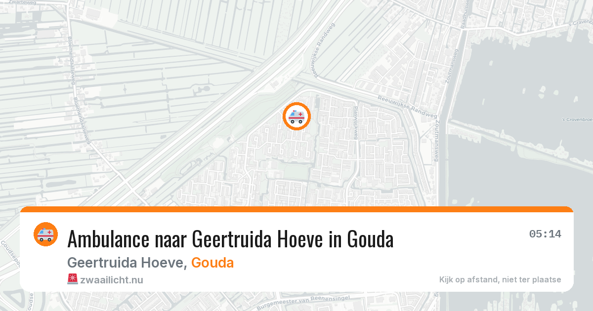 Ambulance naar Geertruida Hoeve in Gouda — 28 apr 2026