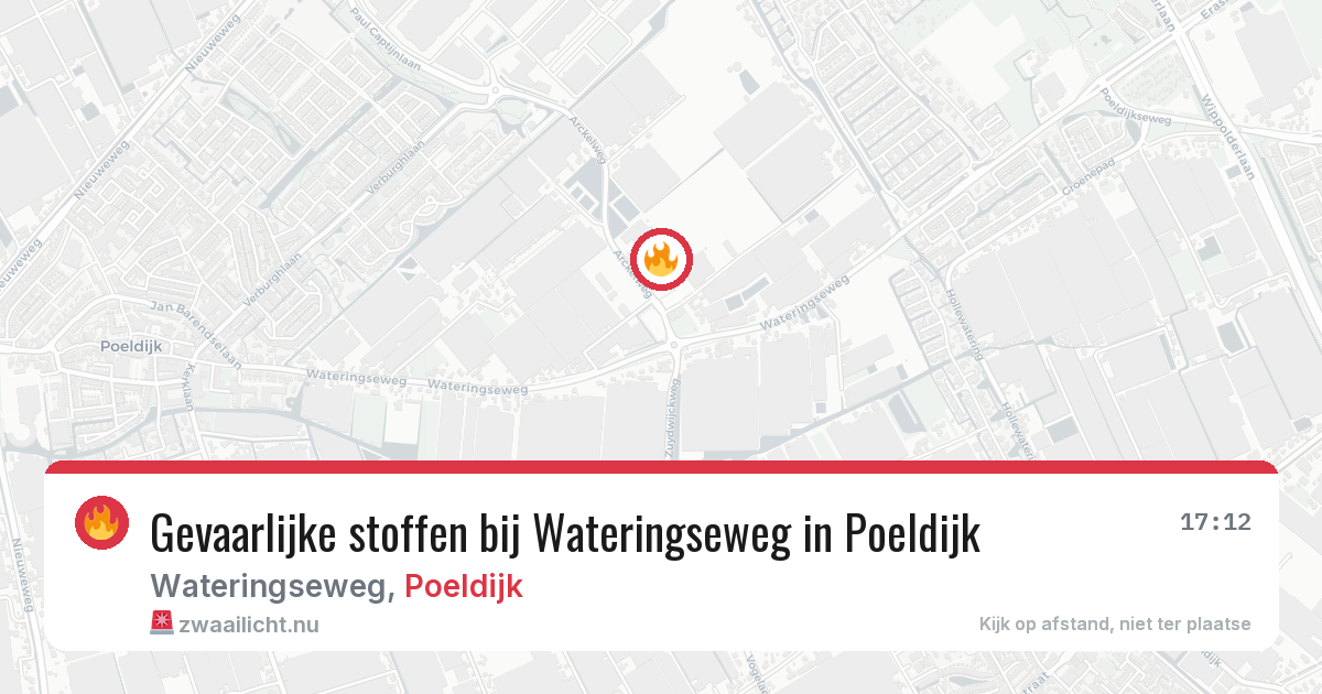 Gevaarlijke stoffen bij Wateringseweg in Poeldijk — 3 mei 2026