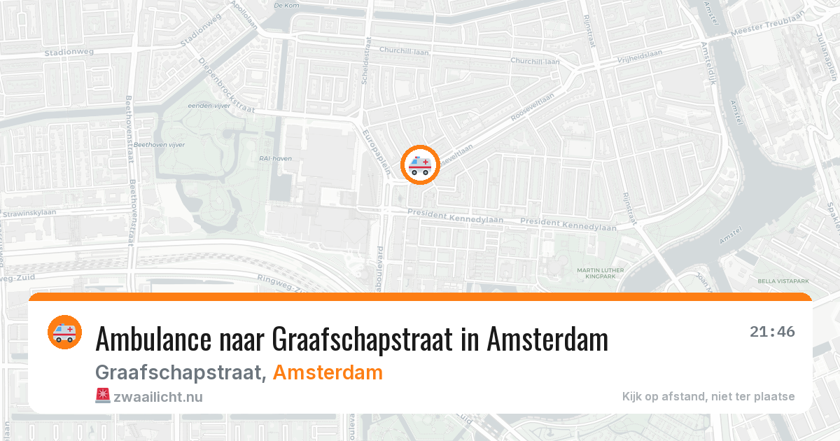 Ambulance naar Graafschapstraat in Amsterdam — 21 mrt 2026