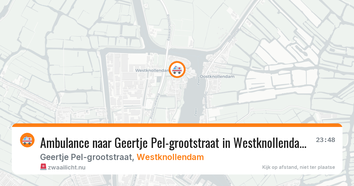 Ambulance naar Geertje Pel-grootstraat in Westknollendam — 15 mei 2026