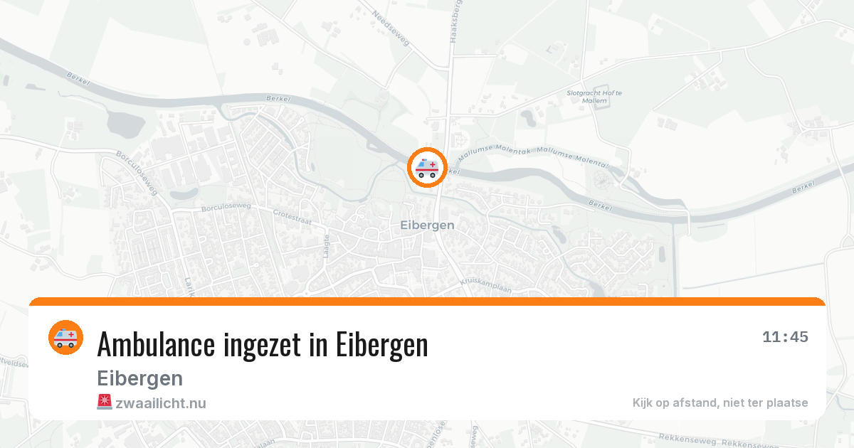 Ambulance ingezet in Eibergen — 18 mrt 2026