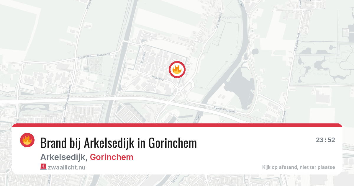 Brand bij Arkelsedijk in Gorinchem — 27 mrt 2026