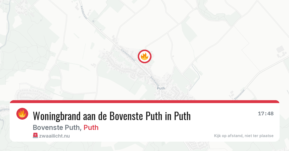 Woningbrand aan de Bovenste Puth in Puth — 11 mrt 2026