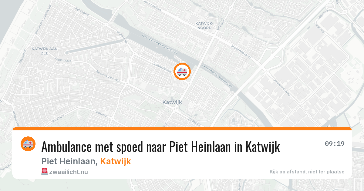 Ambulance met spoed naar Piet Heinlaan in Katwijk — 20 mrt 2026