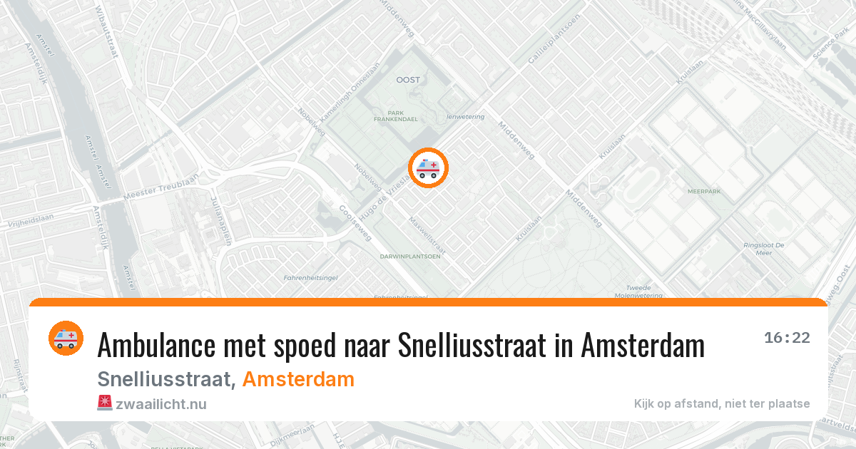 Ambulance met spoed naar Snelliusstraat in Amsterdam — 14 jul 2026