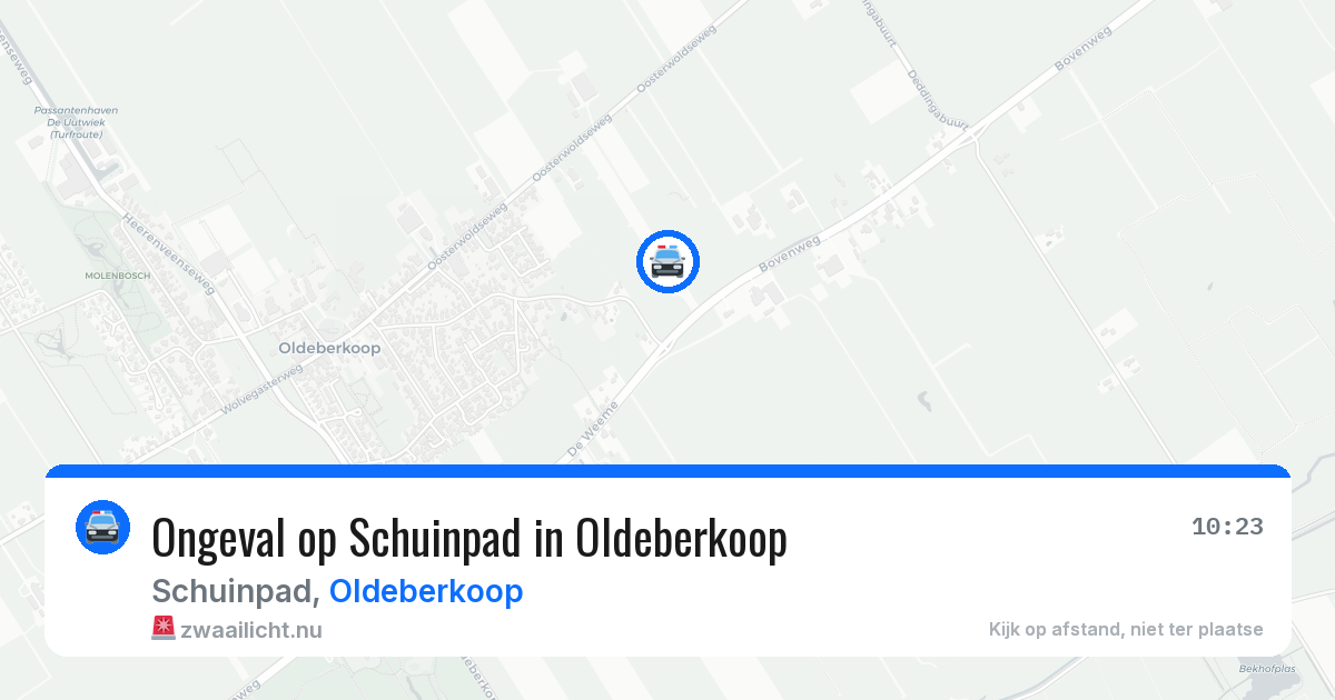Ongeval op Schuinpad in Oldeberkoop — 12 jun 2026