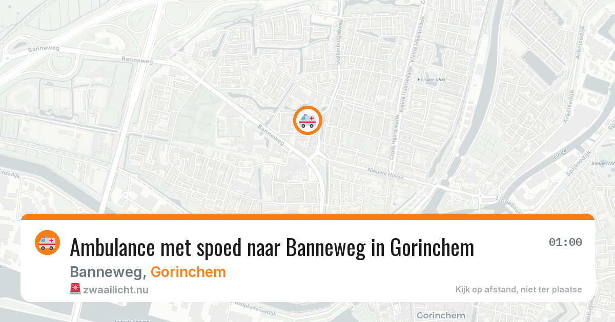 Ambulance met spoed naar Banneweg in Gorinchem — 24 jul 2026
