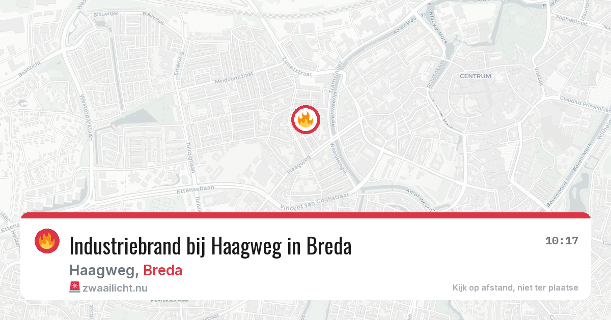 Industriebrand bij Haagweg in Breda — 18 mei 2026