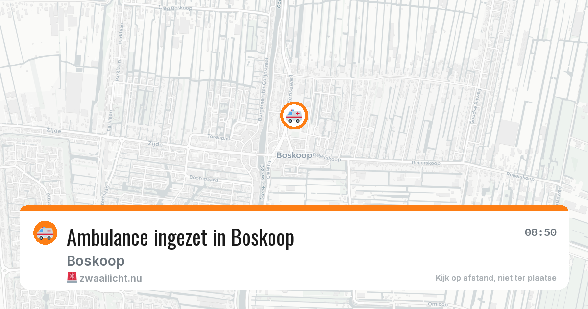 Ambulance ingezet in Boskoop — 13 apr 2026