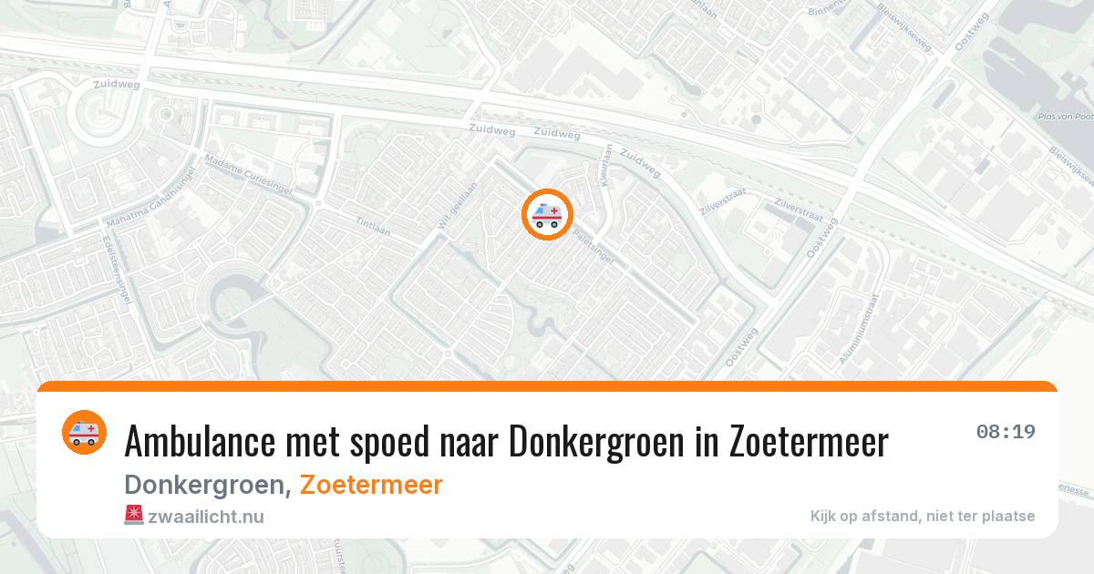 Ambulance met spoed naar Donkergroen in Zoetermeer — 27 jul 2026