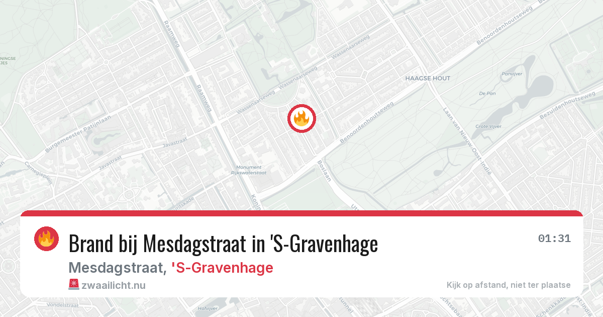 Brand bij Mesdagstraat in 'S-Gravenhage — 16 jul 2026