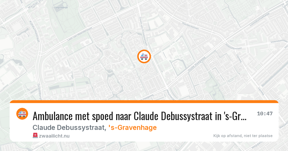 Ambulance met spoed naar Claude Debussystraat in 's-Gravenhage — 31 mrt 2026