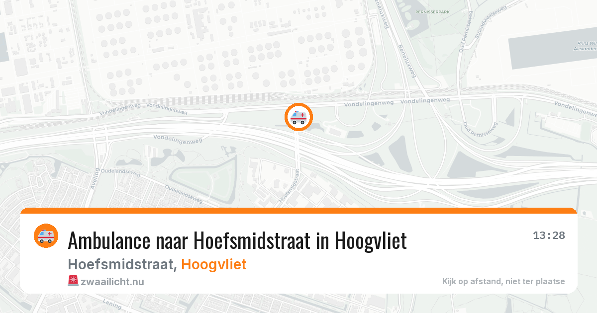 Ambulance naar Hoefsmidstraat in Hoogvliet — 27 mei 2026