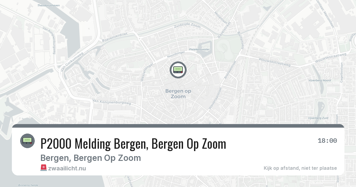P2000 Melding Bergen, Bergen Op Zoom — 23 mei 2026