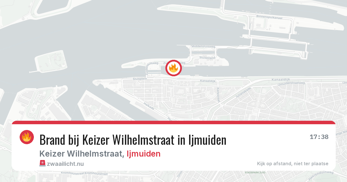 Brand bij Keizer Wilhelmstraat in Ijmuiden — 18 jul 2026