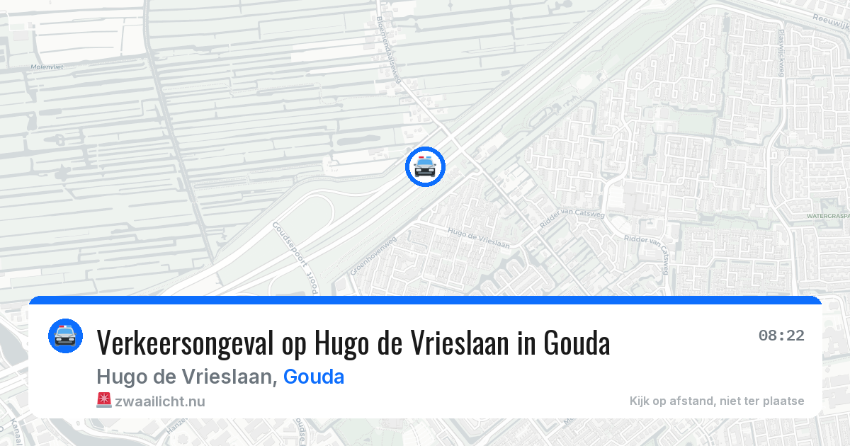 Verkeersongeval op Hugo de Vrieslaan in Gouda — 15 jul 2026