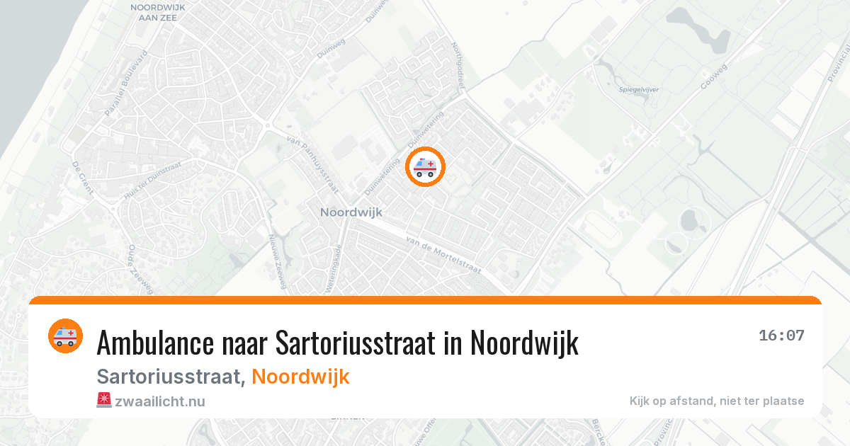 Ambulance naar Sartoriusstraat in Noordwijk — 13 jul 2026