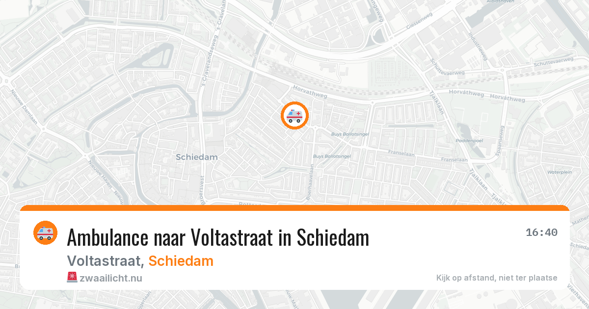 Ambulance naar Voltastraat in Schiedam — 5 jun 2026